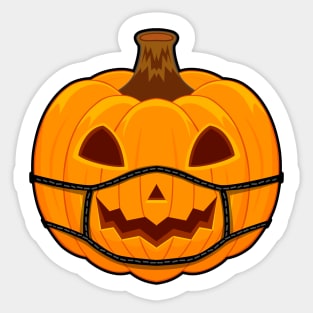 Pumpkin Halloween with Own Mask Sticker